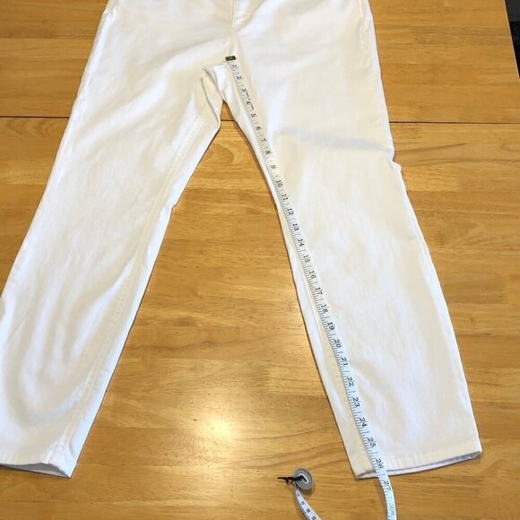 JONES NEW YORK White Lexington Skinny Cropped Jeans Coastal Beach Women's Size 8 - Picture 14 of 15
